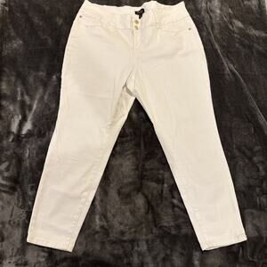 Thalia Sodi Women's Capri Pants Jeans Cotton Stretch White Size 16
